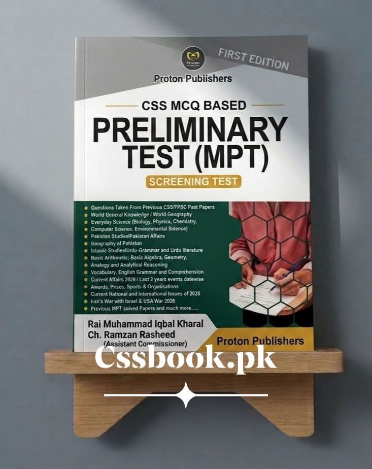 CSS Mcqs Based Preliminary Test ( MPT ) Screening Test by Rai Muhammad Iqbal Kharal CH. Ramzan Rasheed